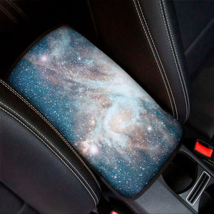 White Cloud Galaxy Space Print Car Center Console Cover