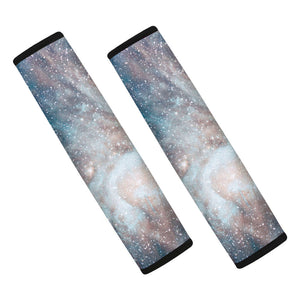 White Cloud Galaxy Space Print Car Seat Belt Covers