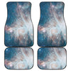 White Cloud Galaxy Space Print Front and Back Car Floor Mats