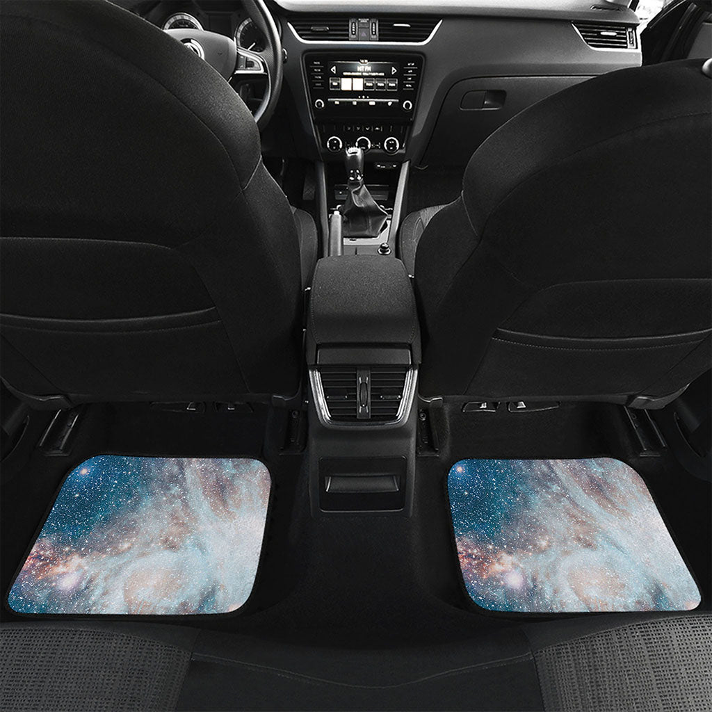 White Cloud Galaxy Space Print Front and Back Car Floor Mats