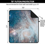 White Cloud Galaxy Space Print Futon Protector