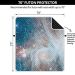 White Cloud Galaxy Space Print Futon Protector