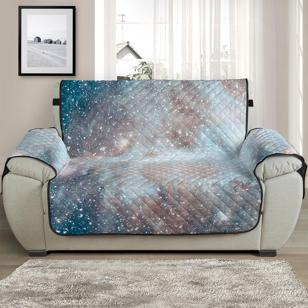 White Cloud Galaxy Space Print Half Sofa Protector