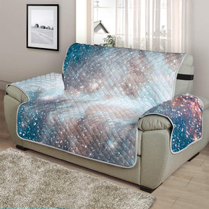 White Cloud Galaxy Space Print Half Sofa Protector