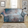 White Cloud Galaxy Space Print Loveseat Protector