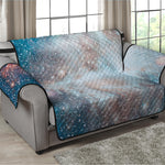 White Cloud Galaxy Space Print Loveseat Protector