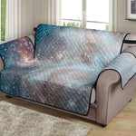 White Cloud Galaxy Space Print Loveseat Protector