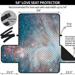 White Cloud Galaxy Space Print Loveseat Protector