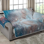 White Cloud Galaxy Space Print Loveseat Protector