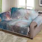 White Cloud Galaxy Space Print Loveseat Protector