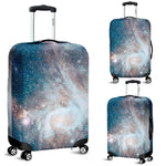 White Cloud Galaxy Space Print Luggage Cover GearFrost