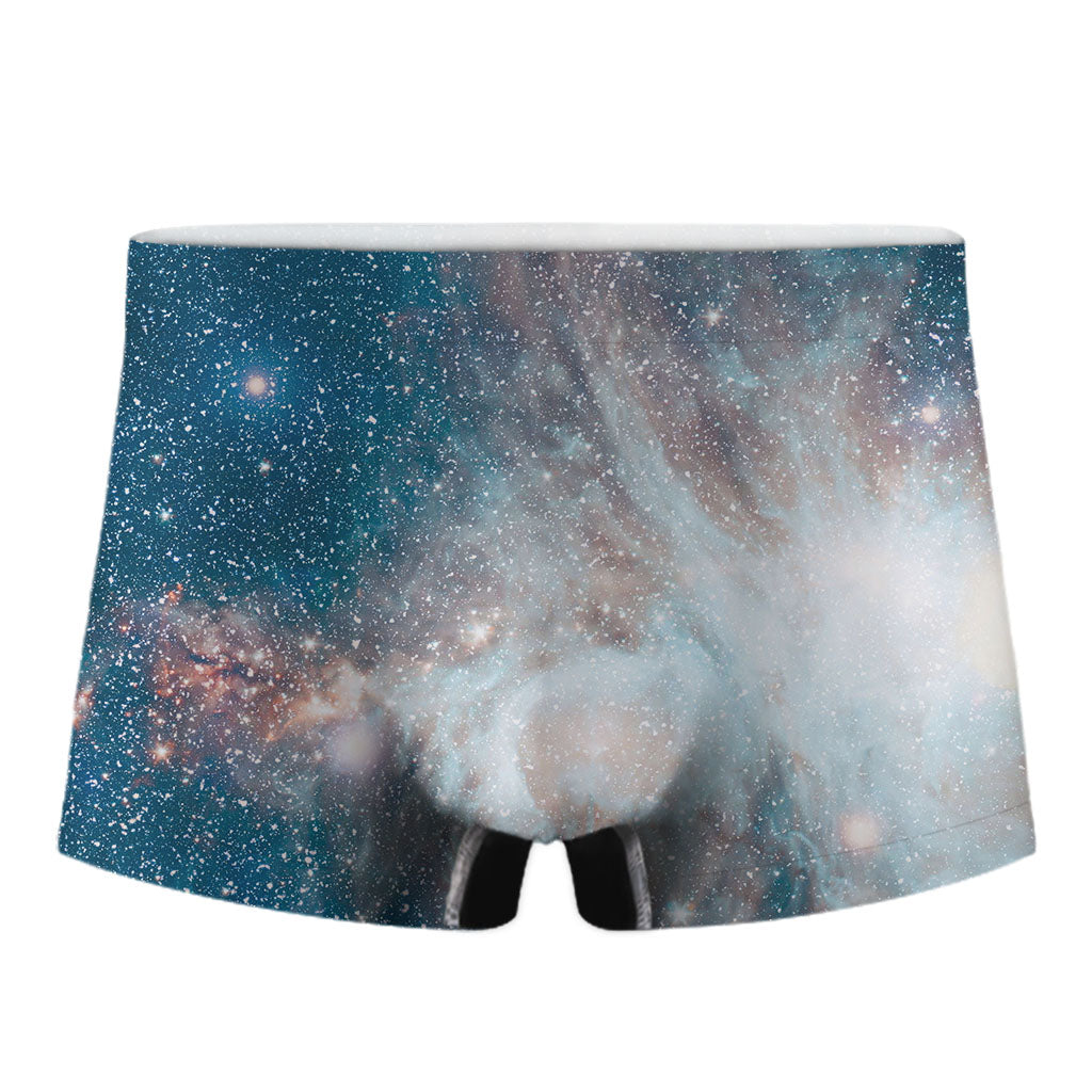 White Cloud Galaxy Space Print Men's Boxer Briefs