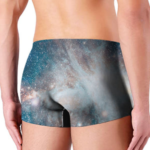 White Cloud Galaxy Space Print Men's Boxer Briefs