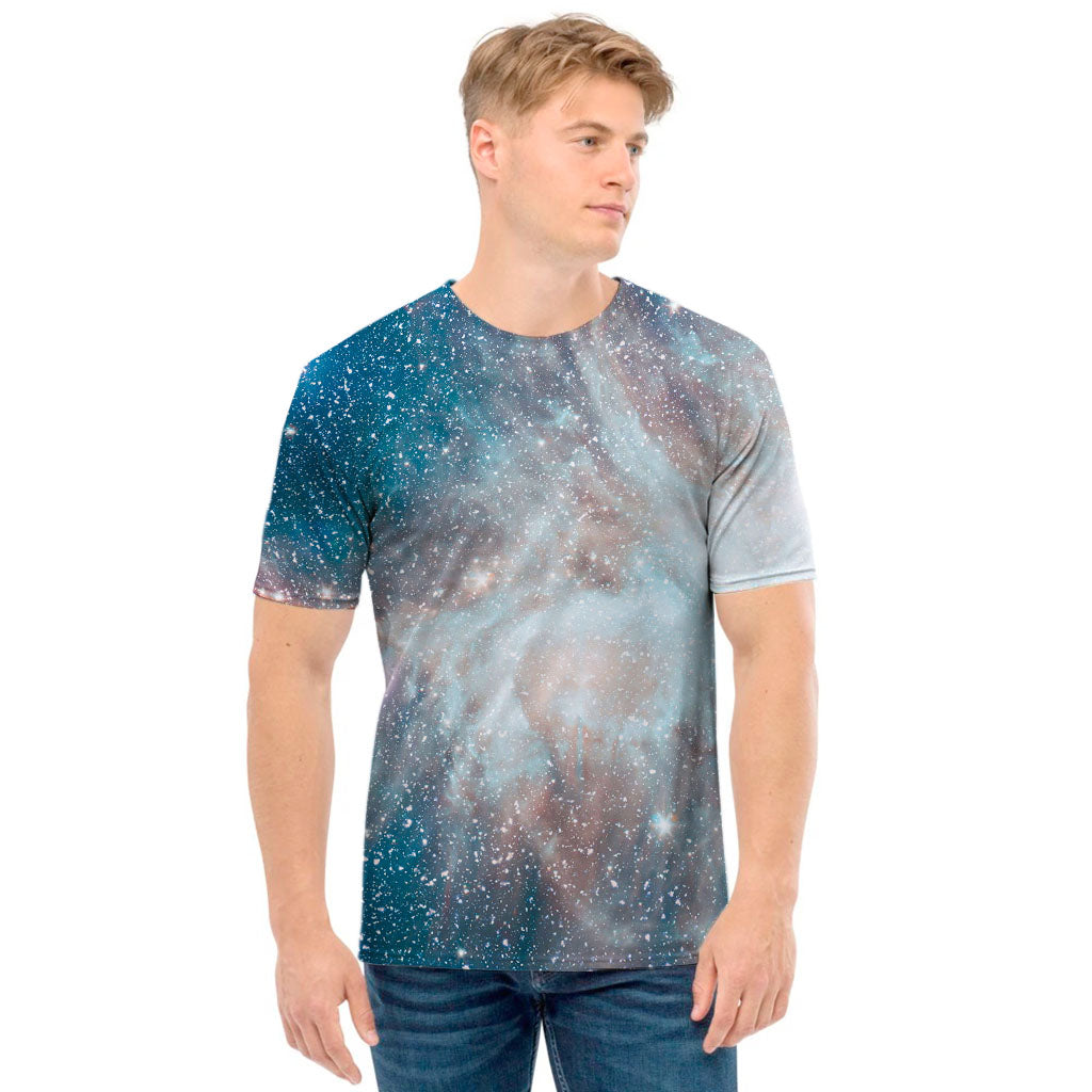 White Cloud Galaxy Space Print Men's T-Shirt