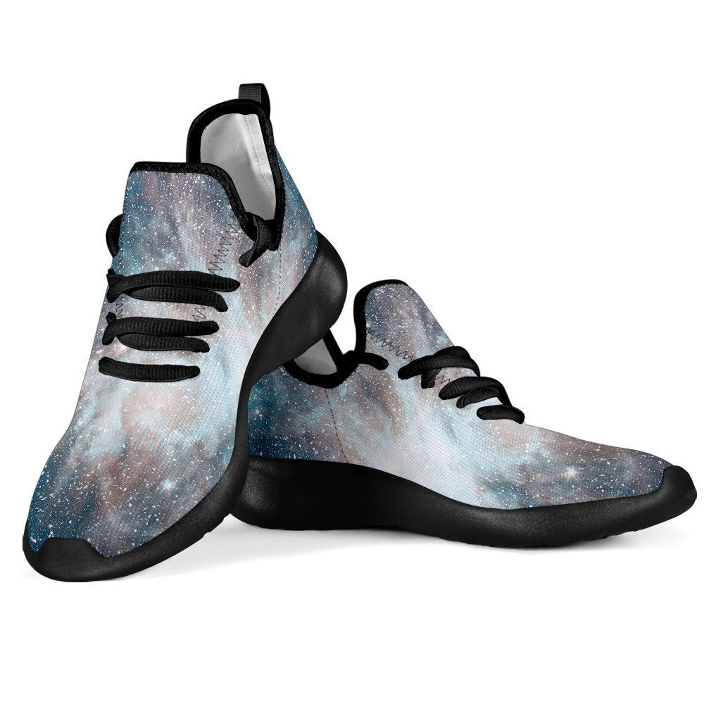 White Cloud Galaxy Space Print Mesh Knit Shoes GearFrost