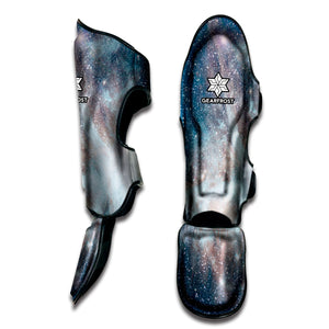 White Cloud Galaxy Space Print Muay Thai Shin Guard