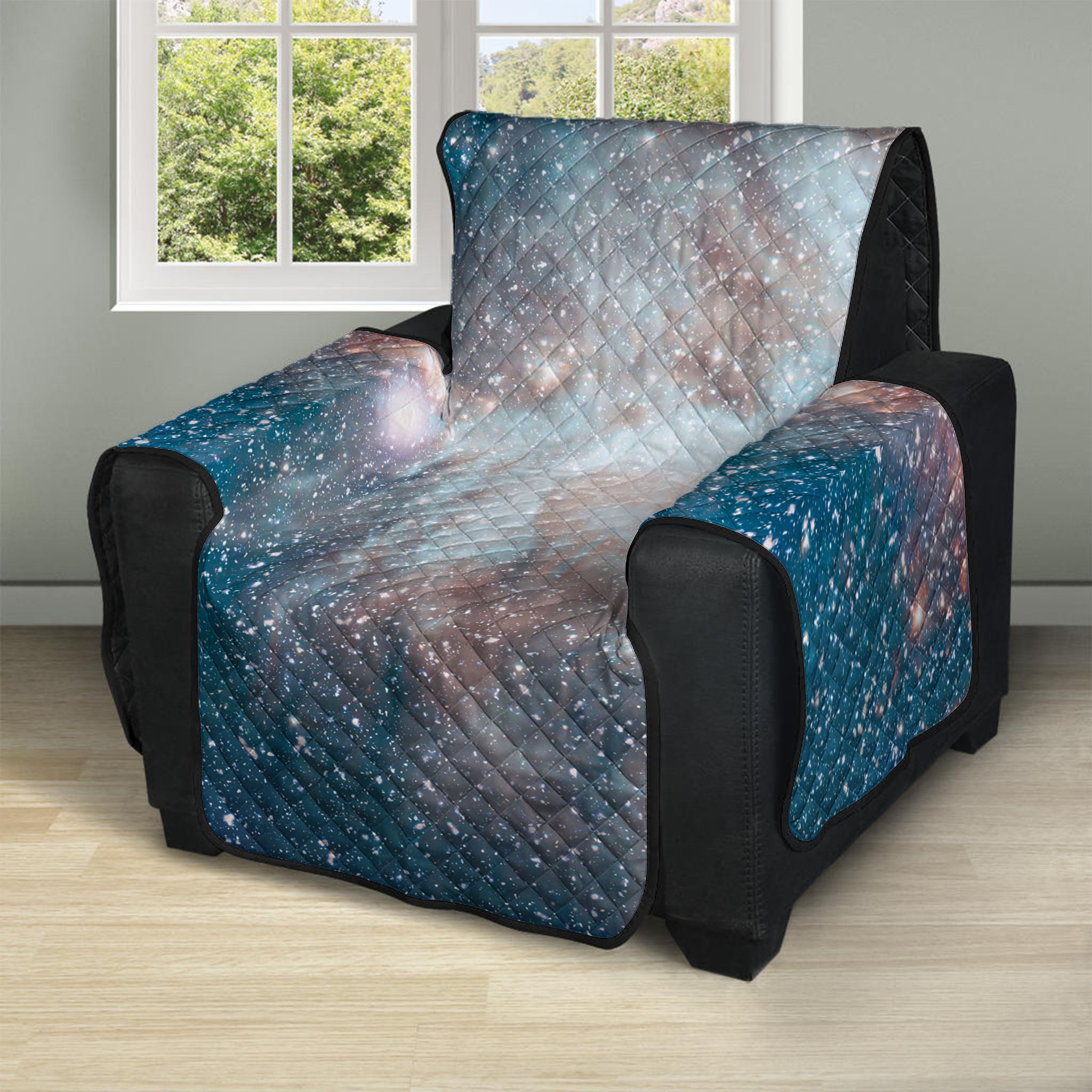 White Cloud Galaxy Space Print Recliner Protector