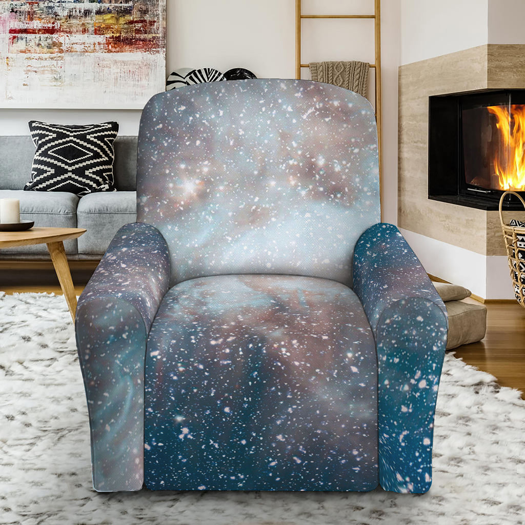 White Cloud Galaxy Space Print Recliner Slipcover