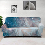 White Cloud Galaxy Space Print Sofa Cover