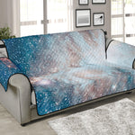 White Cloud Galaxy Space Print Sofa Protector