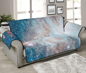 White Cloud Galaxy Space Print Sofa Protector