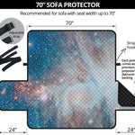 White Cloud Galaxy Space Print Sofa Protector