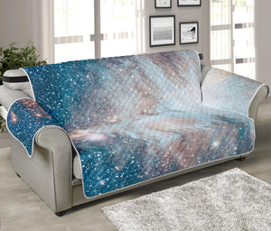 White Cloud Galaxy Space Print Sofa Protector