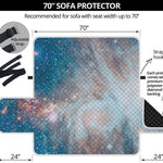 White Cloud Galaxy Space Print Sofa Protector