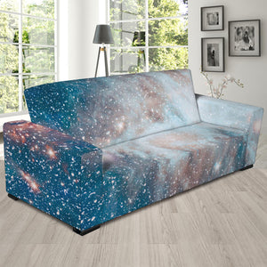 White Cloud Galaxy Space Print Sofa Slipcover