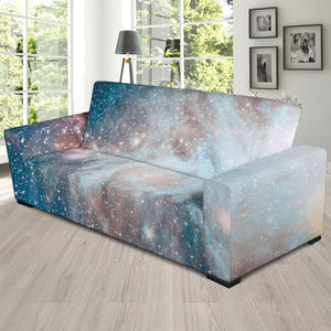 White Cloud Galaxy Space Print Sofa Slipcover