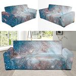 White Cloud Galaxy Space Print Sofa Slipcover