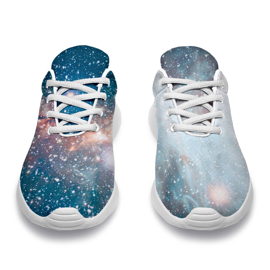 White Cloud Galaxy Space Print Sport Shoes GearFrost