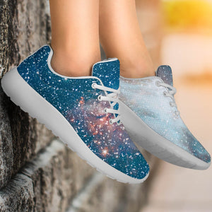 White Cloud Galaxy Space Print Sport Shoes GearFrost