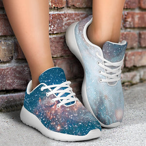 White Cloud Galaxy Space Print Sport Shoes GearFrost