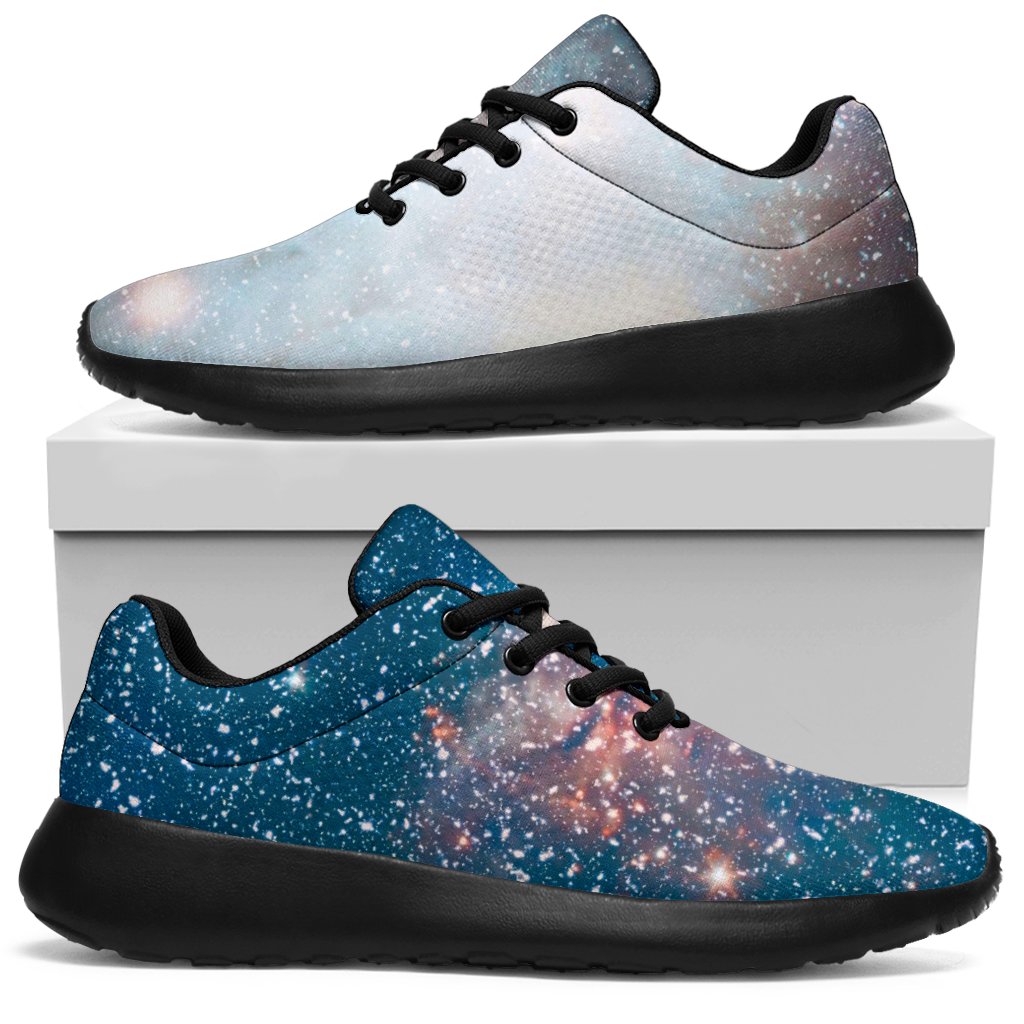 White Cloud Galaxy Space Print Sport Shoes GearFrost