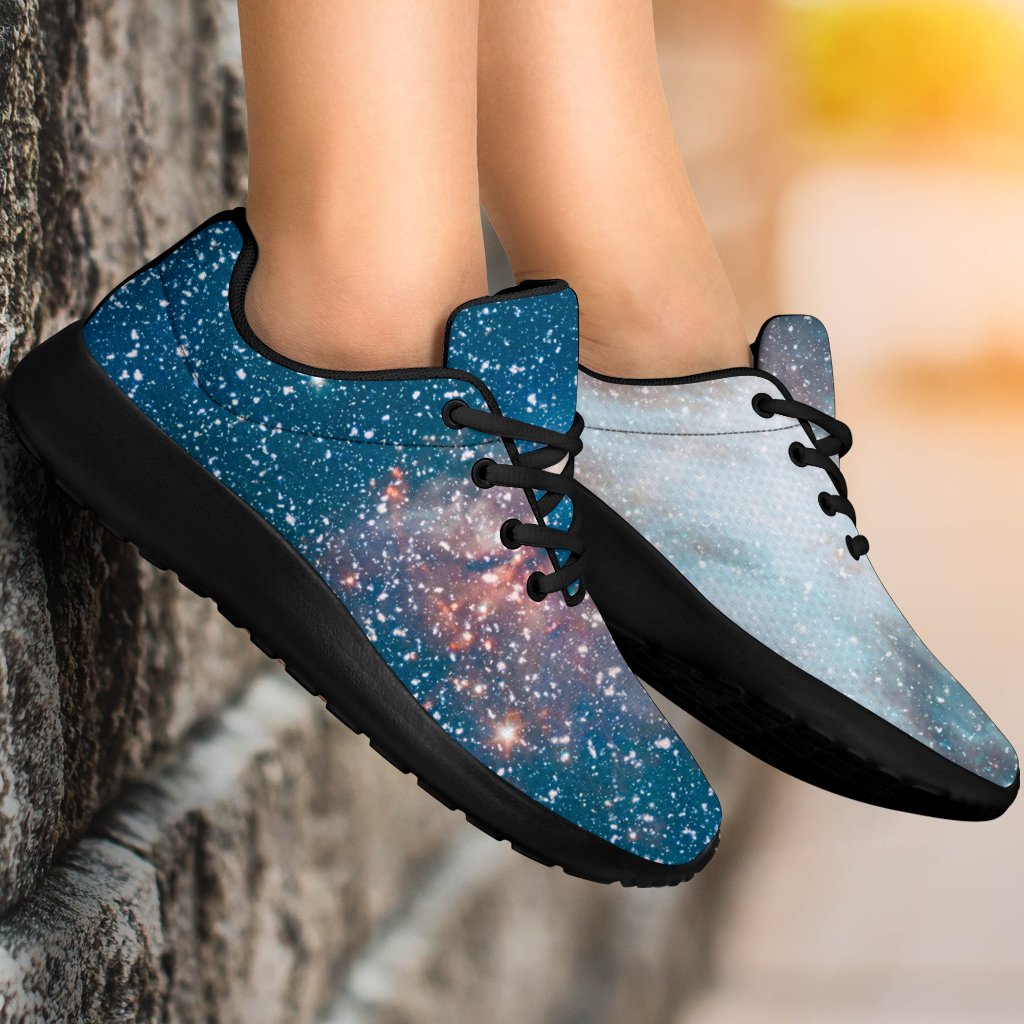 White Cloud Galaxy Space Print Sport Shoes GearFrost