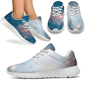 White Cloud Galaxy Space Print Sport Shoes GearFrost