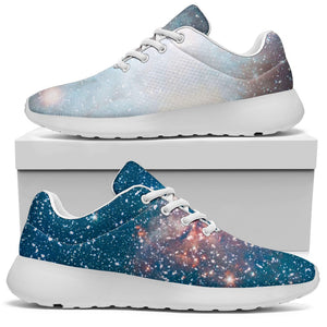 White Cloud Galaxy Space Print Sport Shoes GearFrost