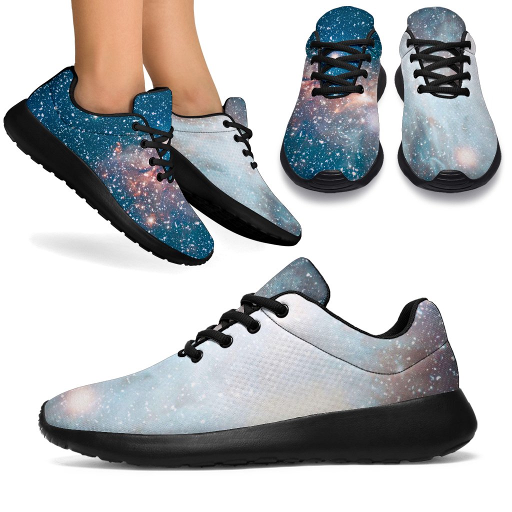 White Cloud Galaxy Space Print Sport Shoes GearFrost