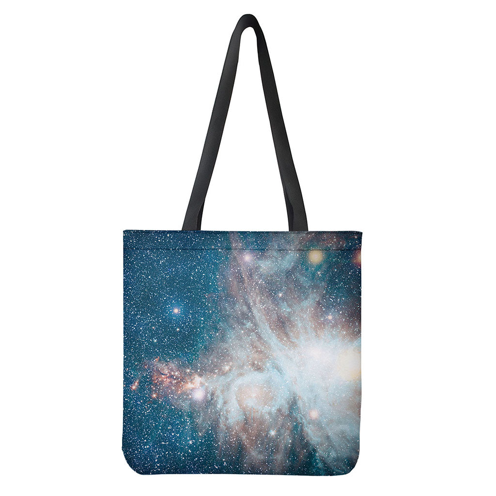 White Cloud Galaxy Space Print Tote Bag