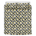 White Daffodil Flower Pattern Print Duvet Cover Bedding Set