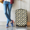 White Daffodil Flower Pattern Print Luggage Cover