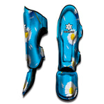 White Daisy Flower Print Muay Thai Shin Guard
