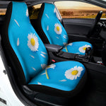 White Daisy Flower Print Universal Fit Car Seat Covers