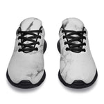 White Dark Grey Marble Print Sport Shoes GearFrost