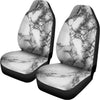 White Dark Grey Marble Print Universal Fit Car Seat Covers