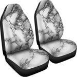 White Dark Grey Marble Print Universal Fit Car Seat Covers