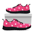 White Dove Breast Cancer Pattern Print Black Running Shoes