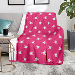 White Dove Breast Cancer Pattern Print Blanket
