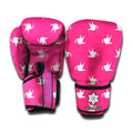 White Dove Breast Cancer Pattern Print Boxing Gloves